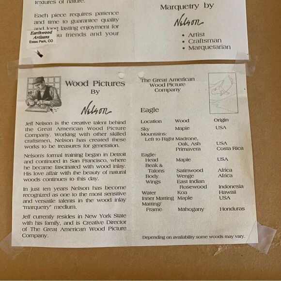 Lighthouse Hudson River Inlay Wood Marquetry by Nelson 10”x13” Gorgeous - Picture 7 of 7